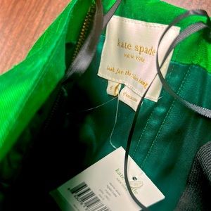 Kate spade strapless silk dress emerald green